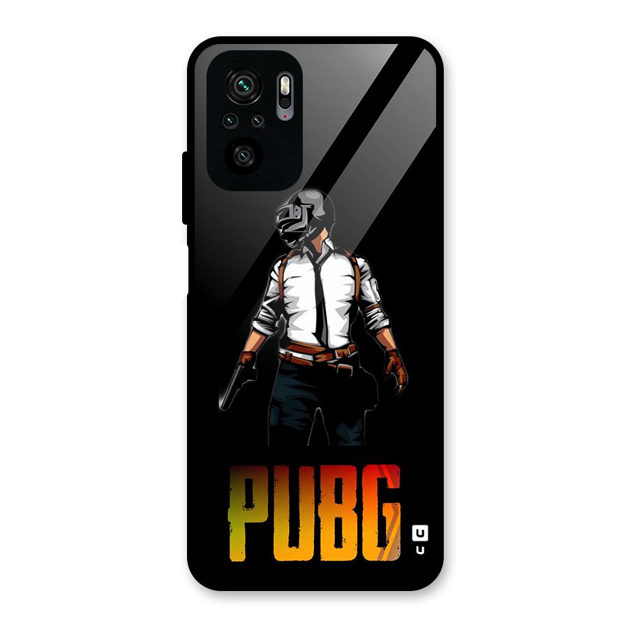 PUBG Game Art Glass Back Case for Redmi Note 10S