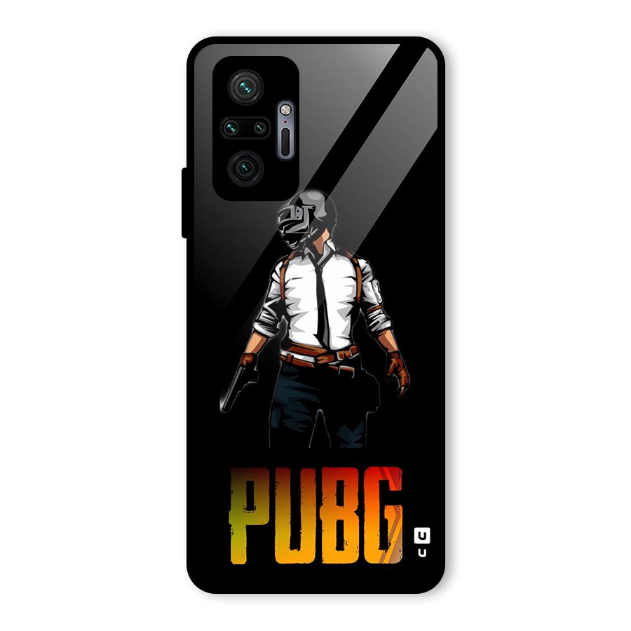 PUBG Game Art Glass Back Case for Redmi Note 10 Pro Max