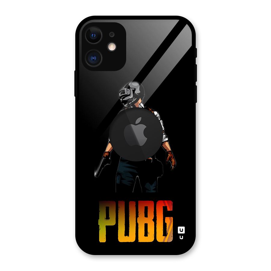 PUBG Game Art Glass Back Case for iPhone 11 Logo Cut