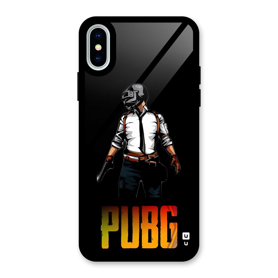 PUBG Game Art Glass Back Case for iPhone XS