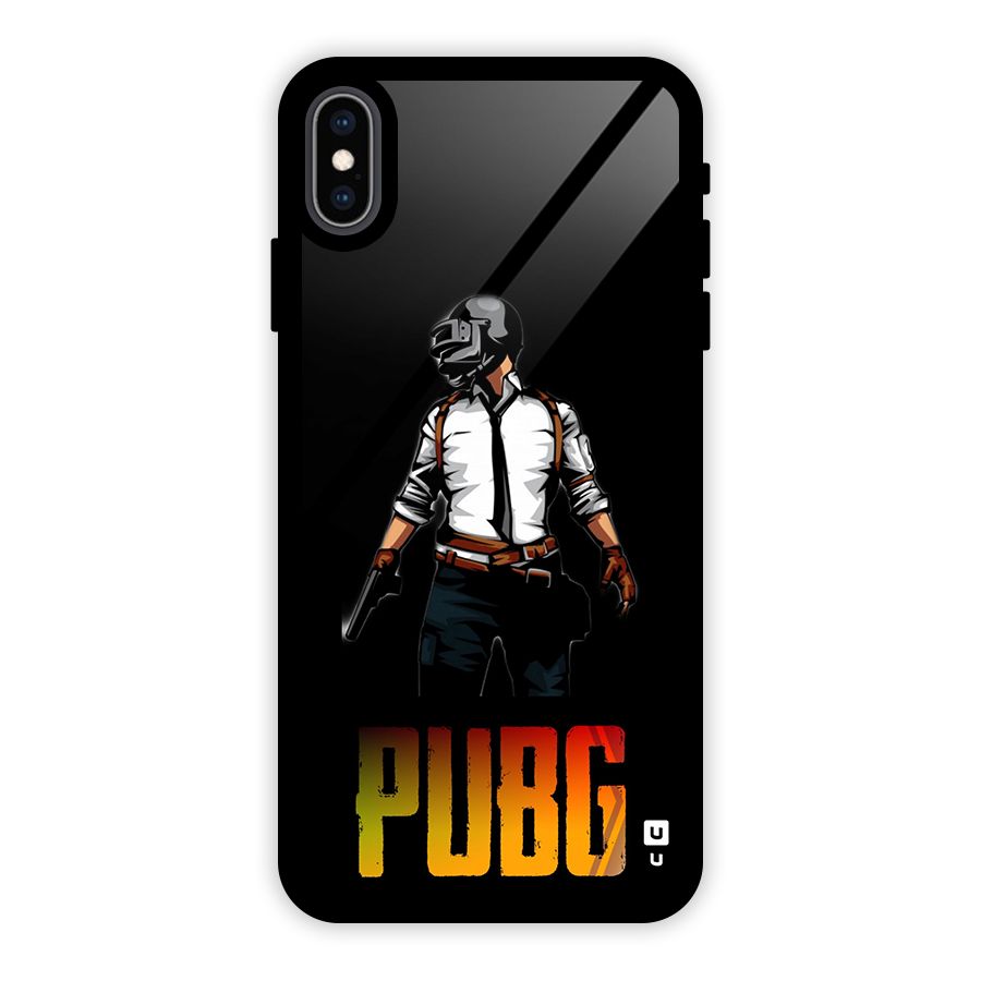 PUBG Game Art Glass Back Case for iPhone XS Max