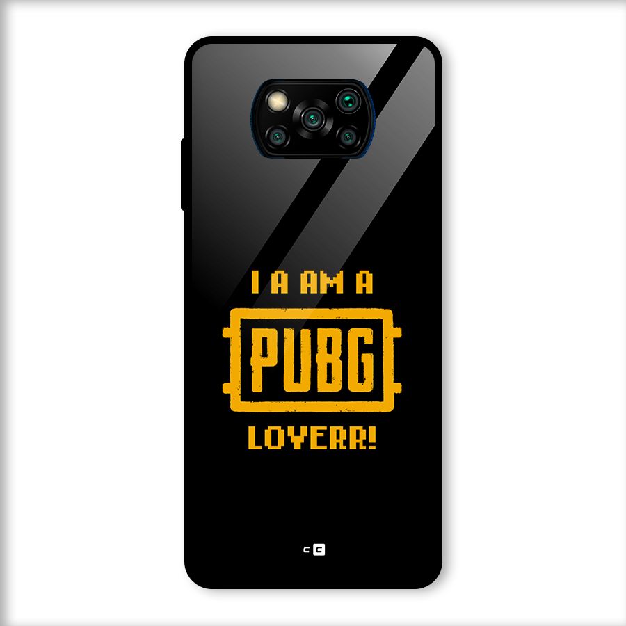 PUBG Lover Glass Back Case for Poco X3
