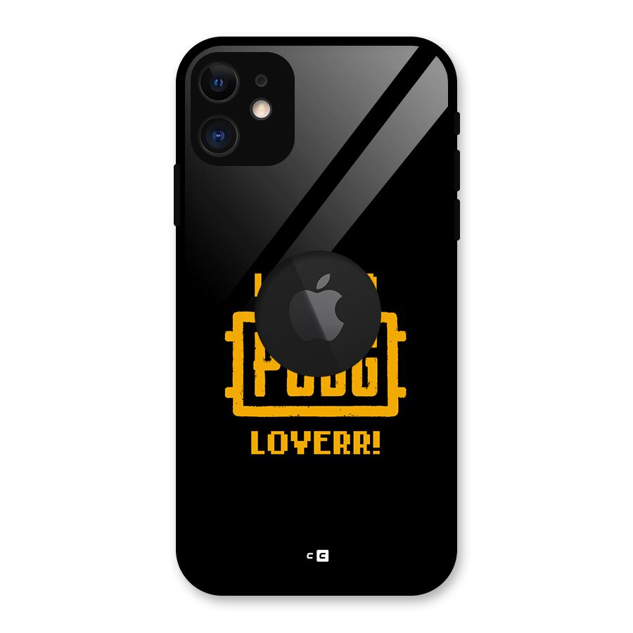 PUBG Lover Glass Back Case for iPhone 11 Logo Cut
