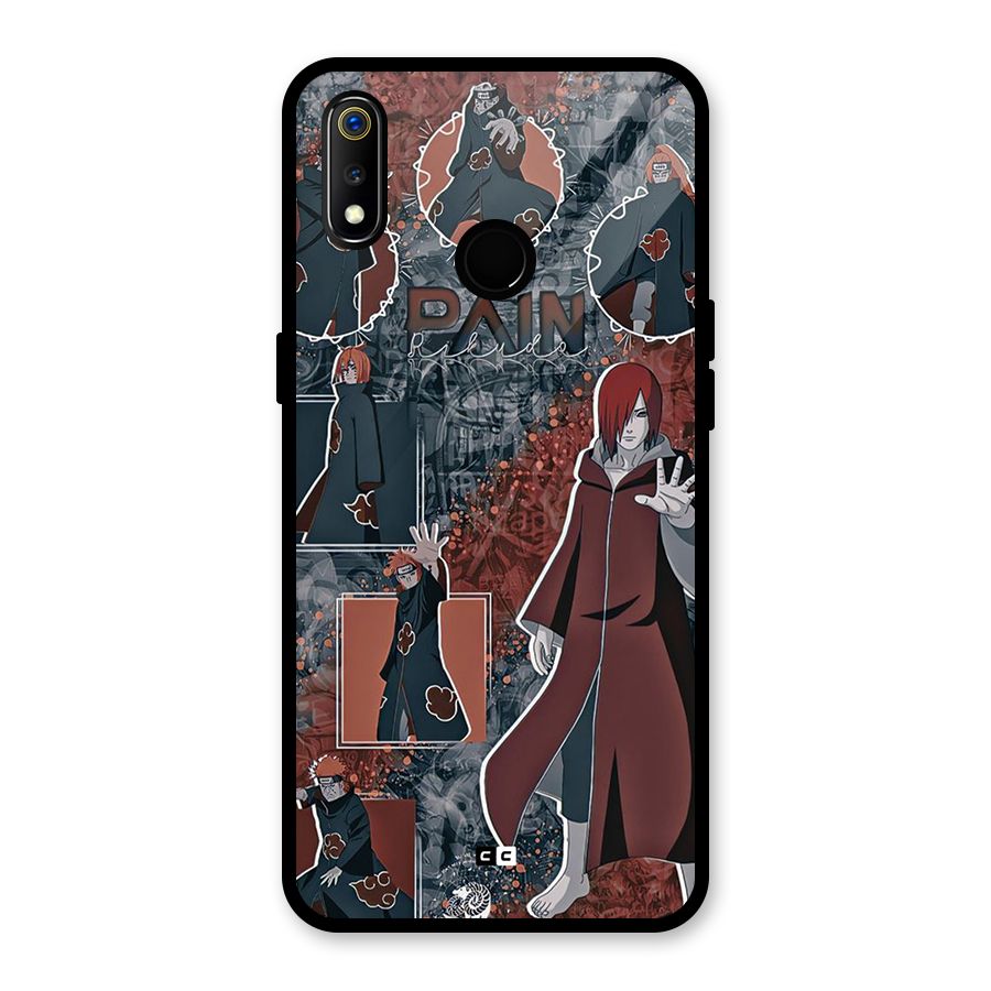Pain Group Glass Back Case for Realme 3
