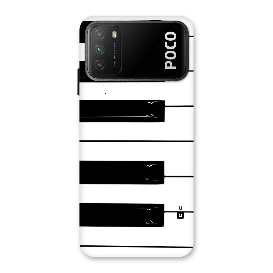 Paino Keys Printed Classy Back Case for Poco M3