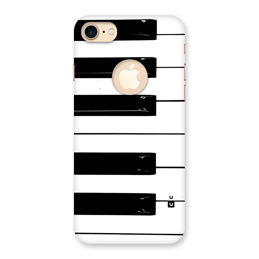 Paino Keys Printed Classy Back Case for iPhone 7 Logo Cut
