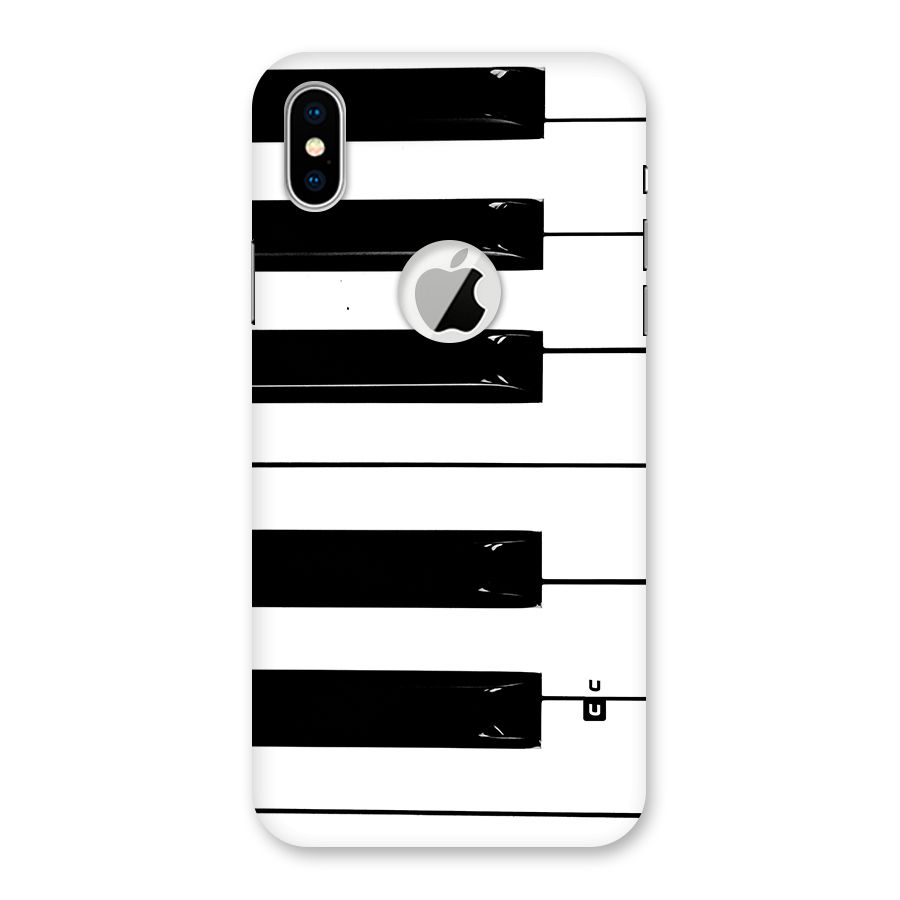 Paino Keys Printed Classy Back Case for iPhone XS Logo Cut