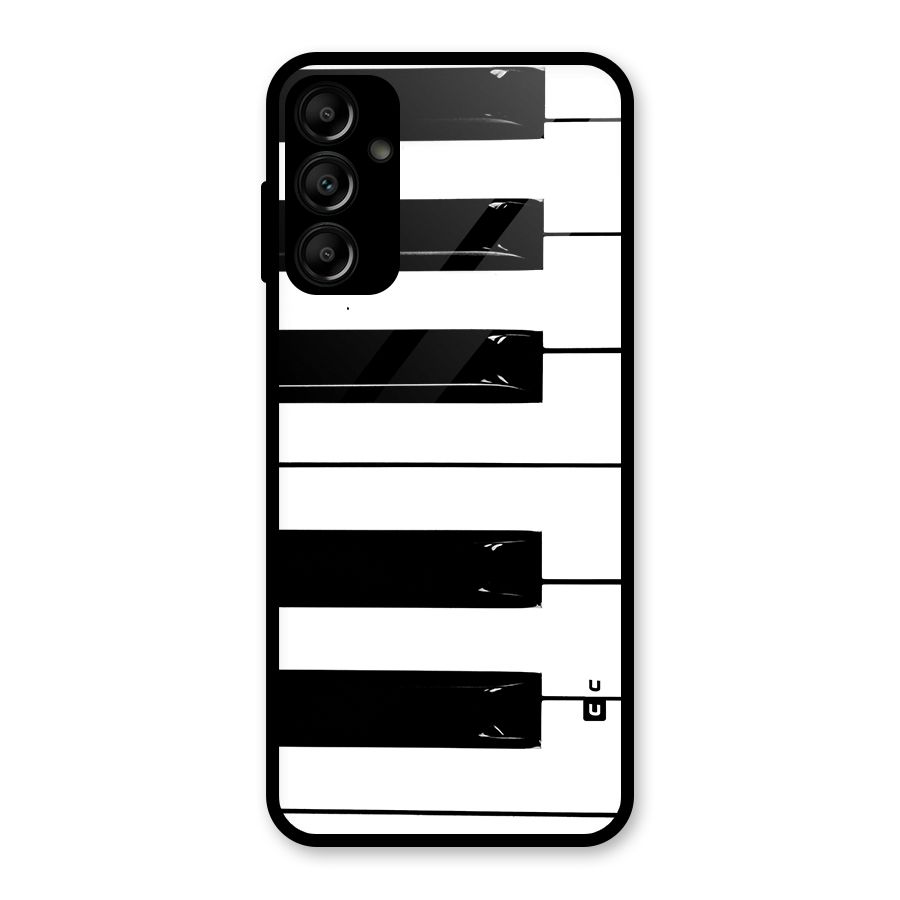 Paino Keys Printed Classy Glass Back Case for Galaxy A14 5G