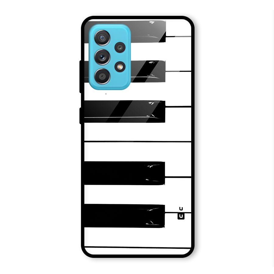 Paino Keys Printed Classy Glass Back Case for Galaxy A52