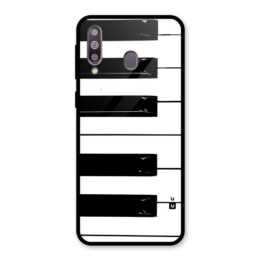 Paino Keys Printed Classy Glass Back Case for Galaxy M30