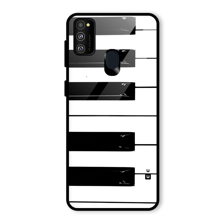 Paino Keys Printed Classy Glass Back Case for Galaxy M30s