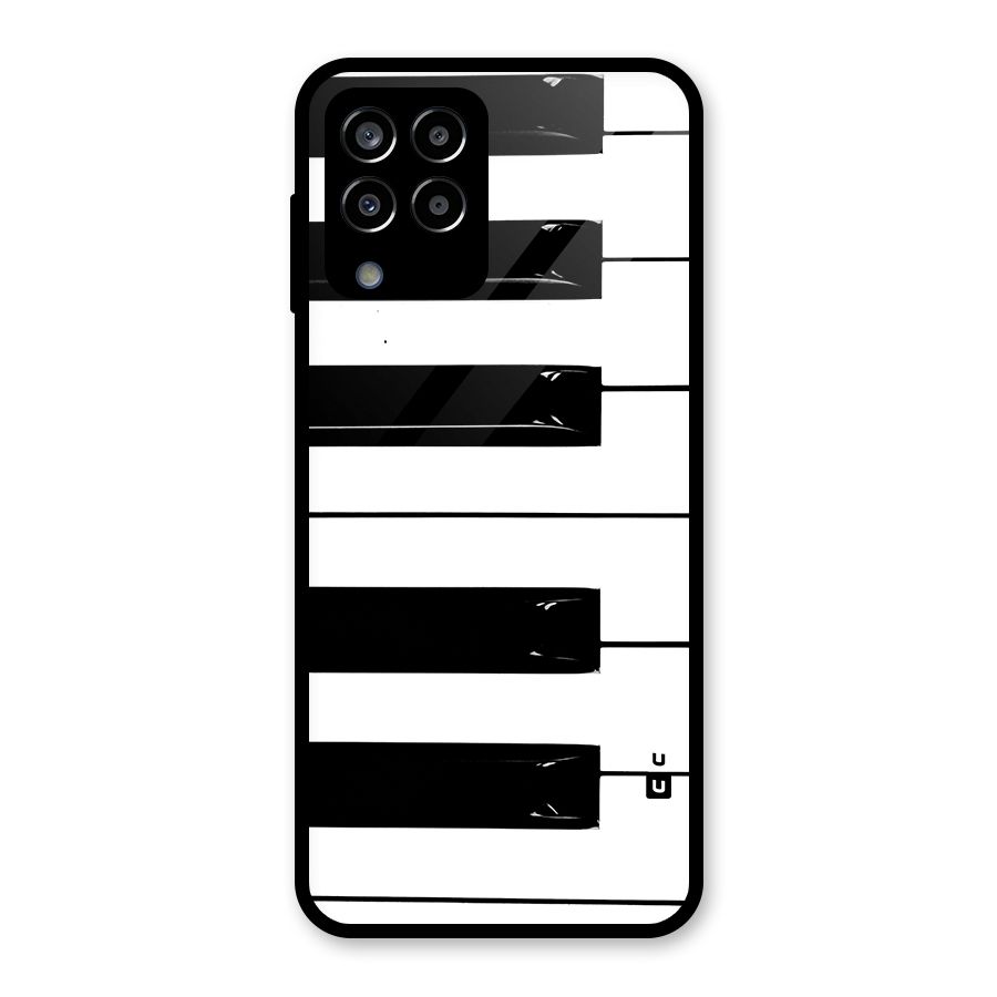 Paino Keys Printed Classy Glass Back Case for Galaxy M33