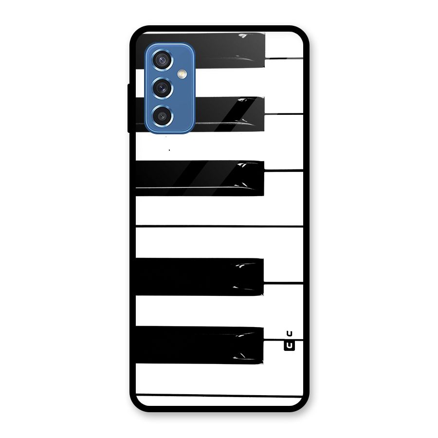 Paino Keys Printed Classy Glass Back Case for Galaxy M52 5G