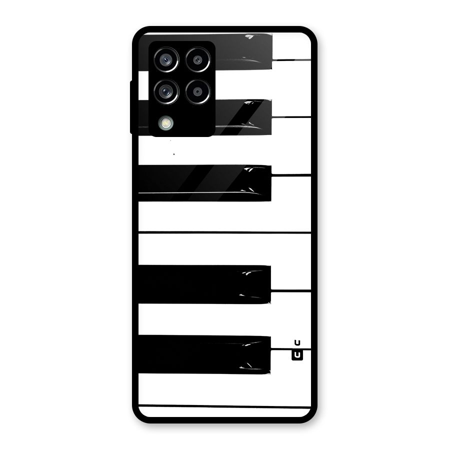 Paino Keys Printed Classy Glass Back Case for Galaxy M53 5G