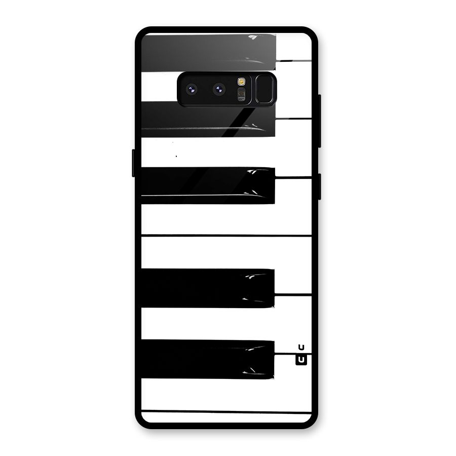Paino Keys Printed Classy Glass Back Case for Galaxy Note 8