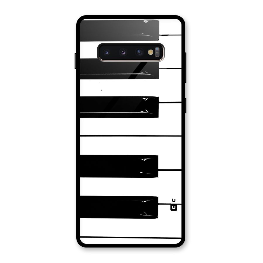Paino Keys Printed Classy Glass Back Case for Galaxy S10 Plus