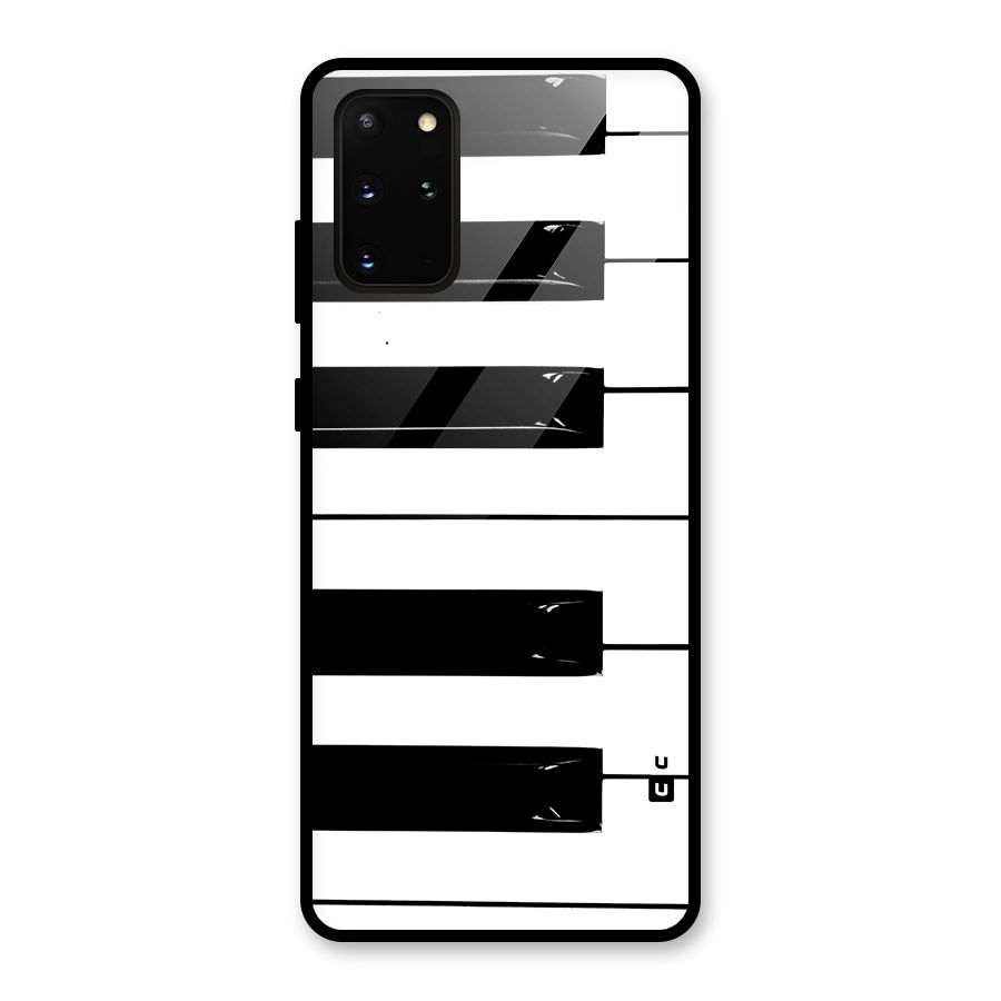 Paino Keys Printed Classy Glass Back Case for Galaxy S20 Plus