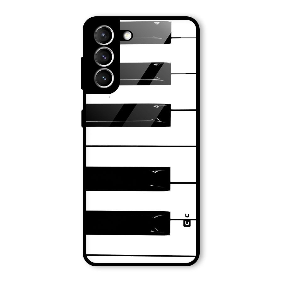 Paino Keys Printed Classy Glass Back Case for Galaxy S21 5G