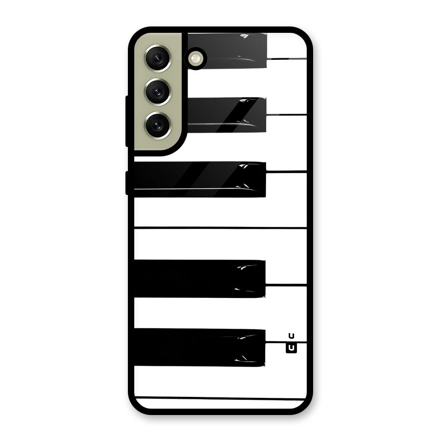 Paino Keys Printed Classy Glass Back Case for Galaxy S21 FE 5G