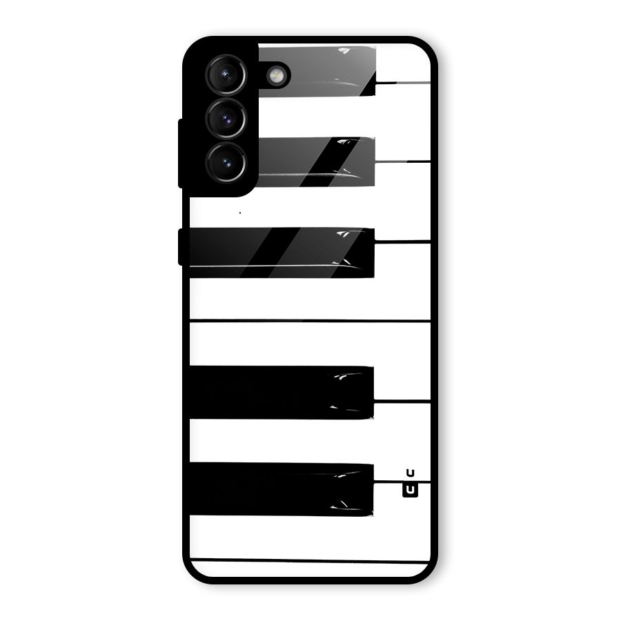 Paino Keys Printed Classy Glass Back Case for Galaxy S21 Plus