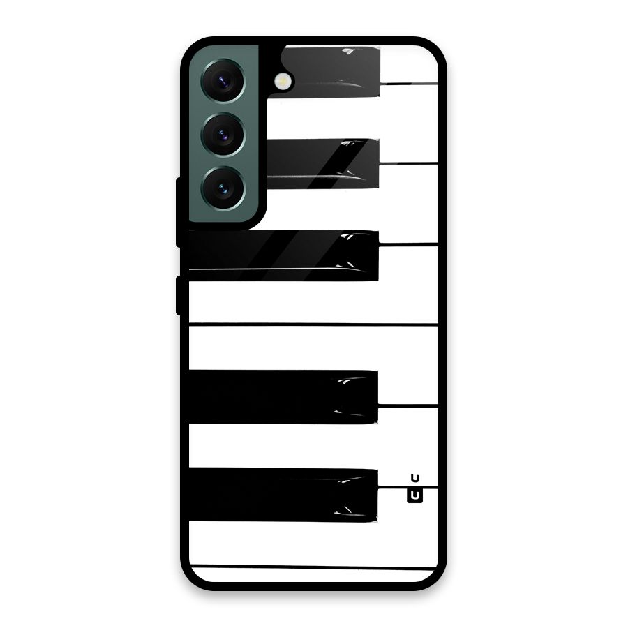 Paino Keys Printed Classy Glass Back Case for Galaxy S22 5G