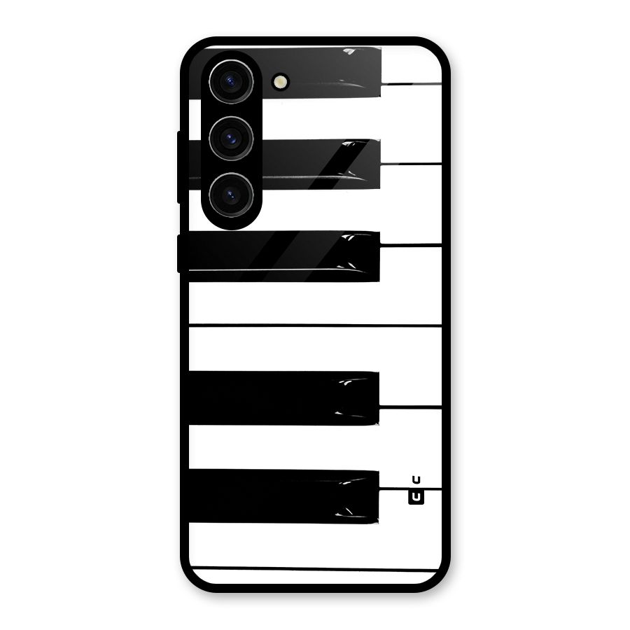 Paino Keys Printed Classy Glass Back Case for Galaxy S23 Plus