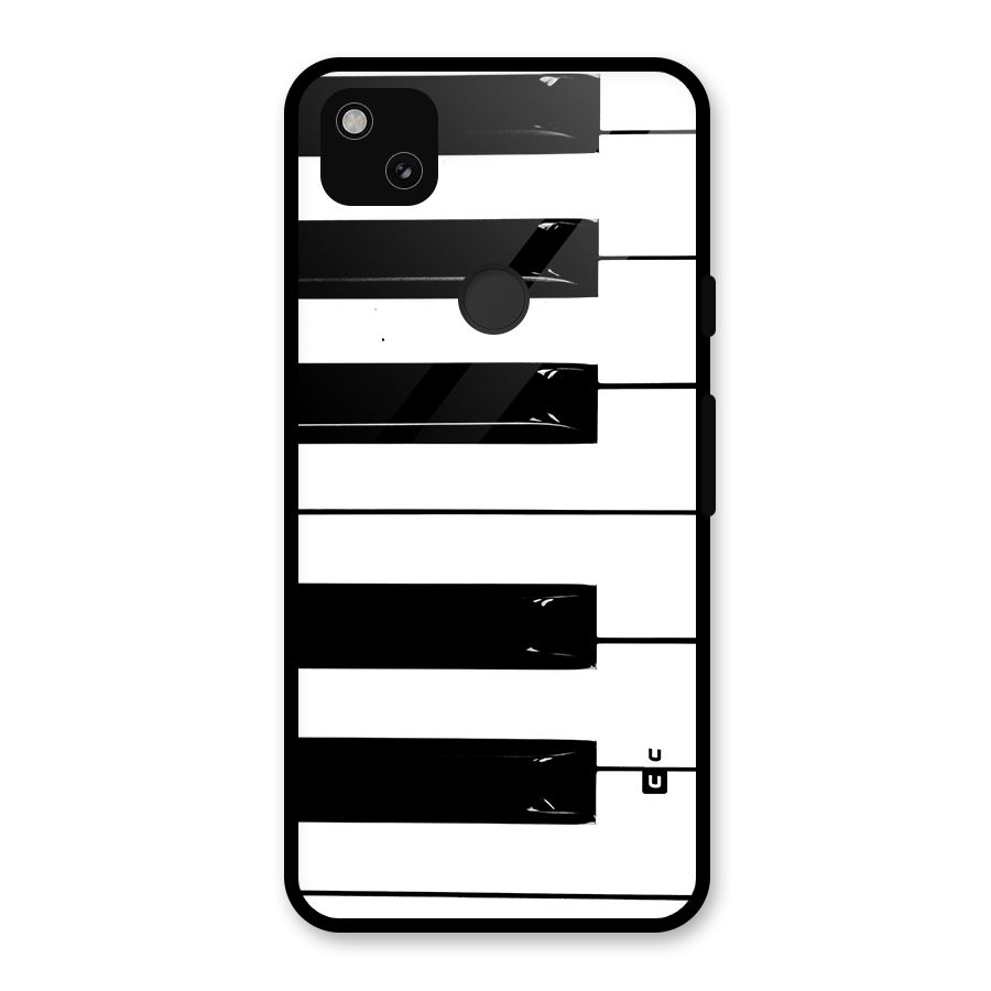 Paino Keys Printed Classy Glass Back Case for Google Pixel 4a