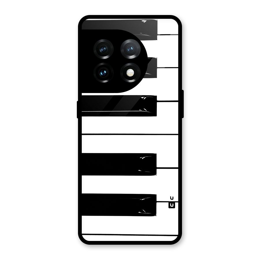 Paino Keys Printed Classy Glass Back Case for OnePlus 11