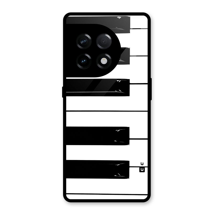 Paino Keys Printed Classy Glass Back Case for OnePlus 11R
