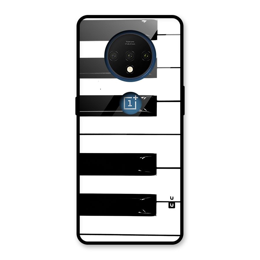 Paino Keys Printed Classy Glass Back Case for OnePlus 7T