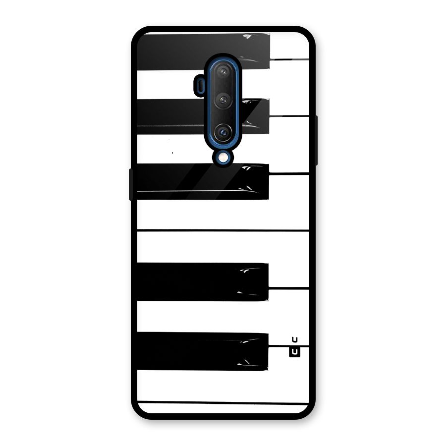 Paino Keys Printed Classy Glass Back Case for OnePlus 7T Pro
