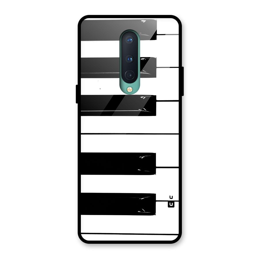 Paino Keys Printed Classy Glass Back Case for OnePlus 8