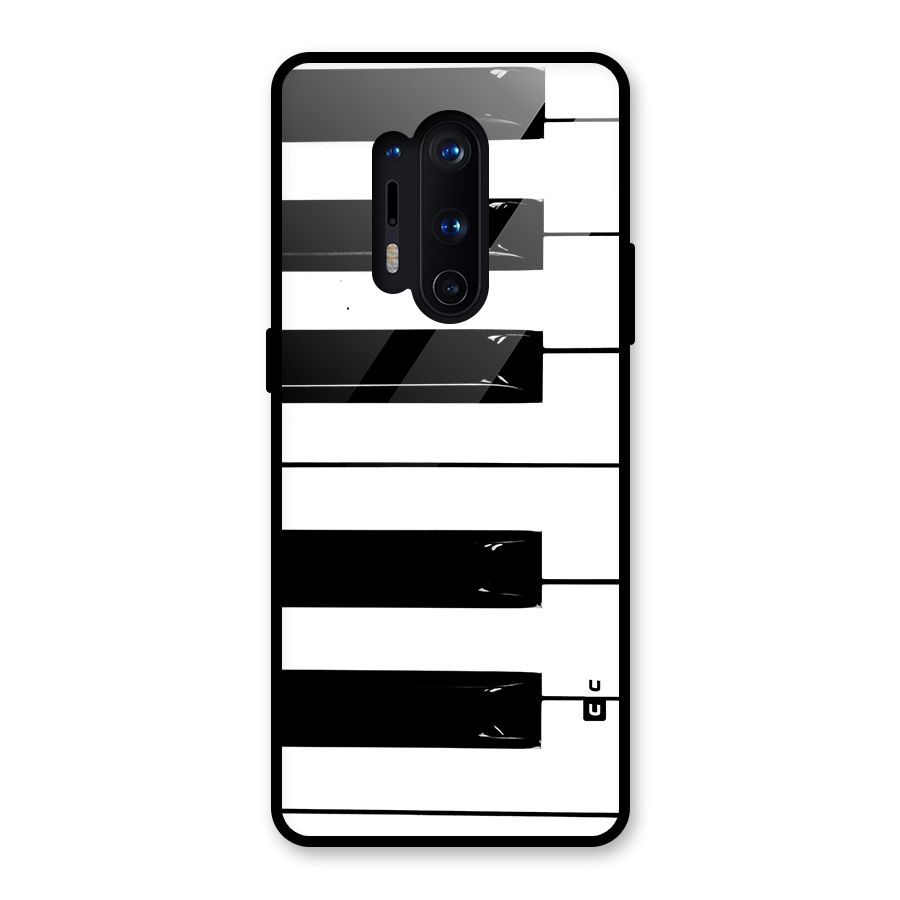 Paino Keys Printed Classy Glass Back Case for OnePlus 8 Pro