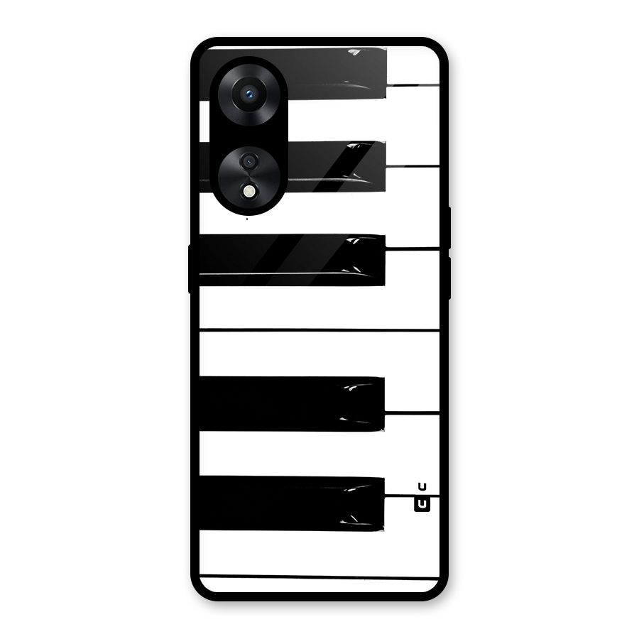 Paino Keys Printed Classy Glass Back Case for Oppo A78