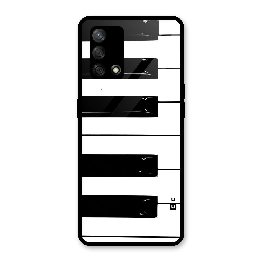 Paino Keys Printed Classy Glass Back Case for Oppo F19