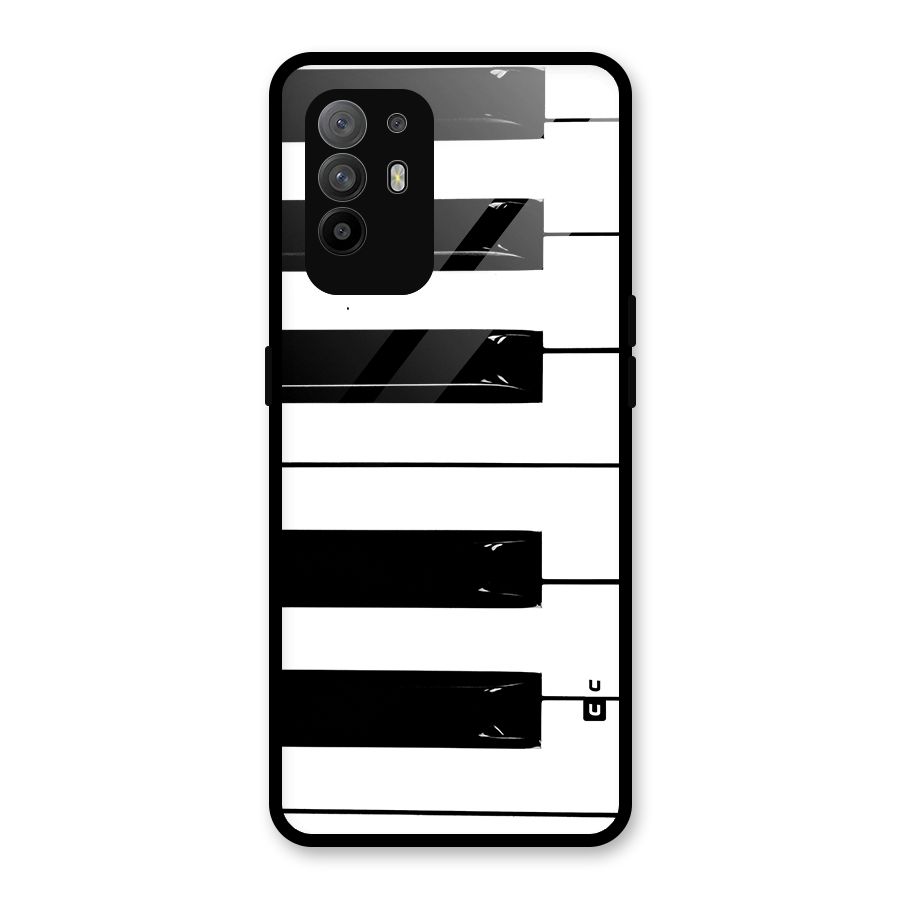 Paino Keys Printed Classy Glass Back Case for Oppo F19 Pro Plus 5G