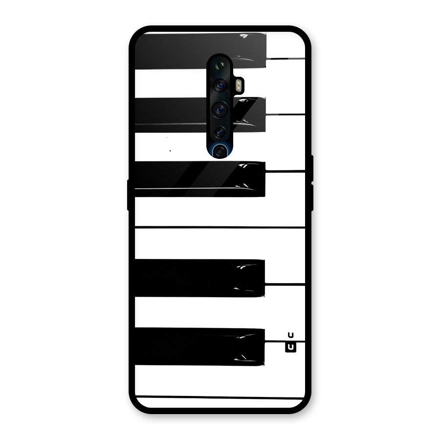 Paino Keys Printed Classy Glass Back Case for Oppo Reno2 Z