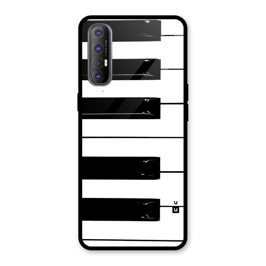 Paino Keys Printed Classy Glass Back Case for Oppo Reno3 Pro