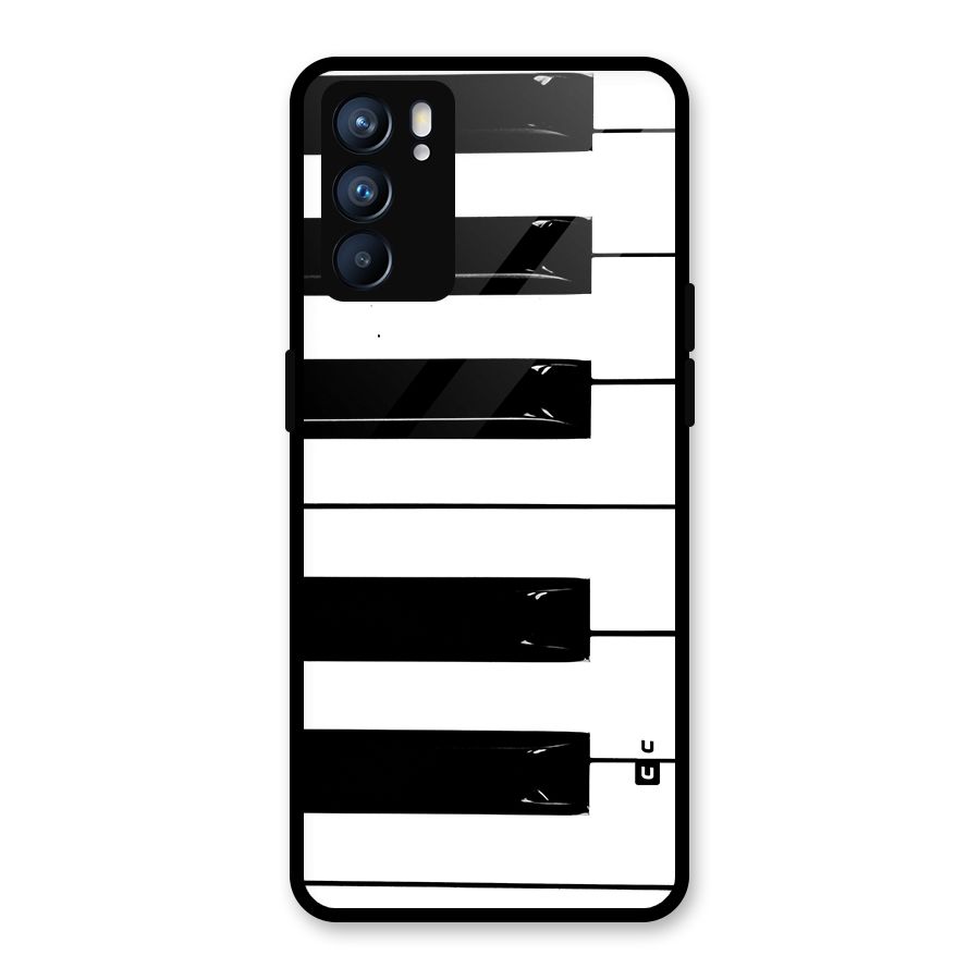 Paino Keys Printed Classy Glass Back Case for Oppo Reno6 5G