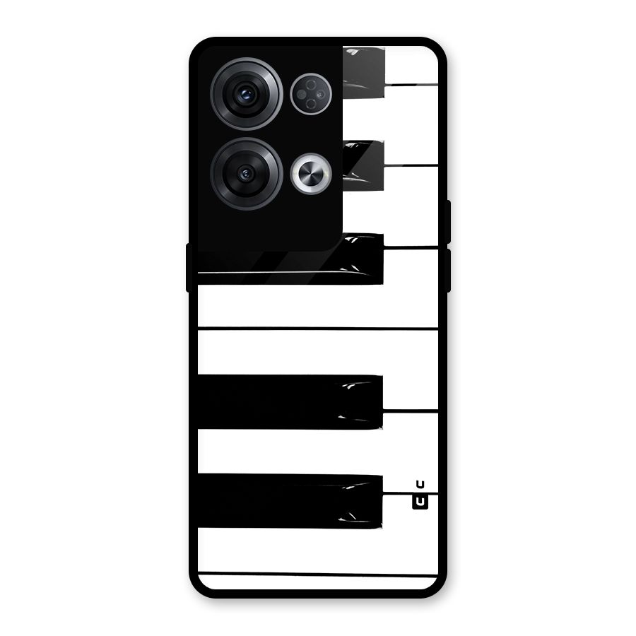 Paino Keys Printed Classy Glass Back Case for Oppo Reno8 Pro 5G