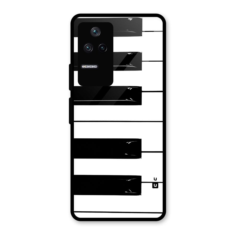 Paino Keys Printed Classy Glass Back Case for Poco F4 5G