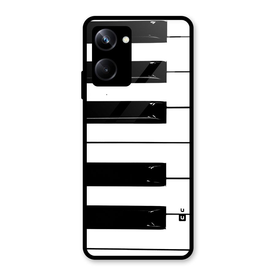 Paino Keys Printed Classy Glass Back Case for Realme 10 Pro