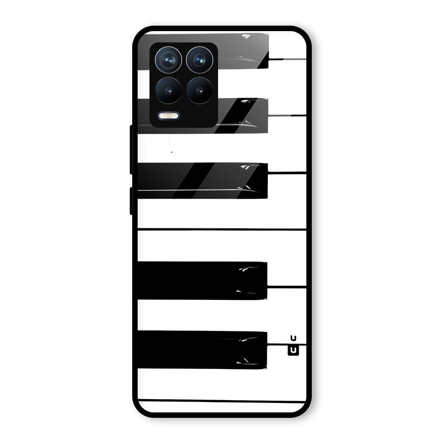 Paino Keys Printed Classy Glass Back Case for Realme 8 Pro