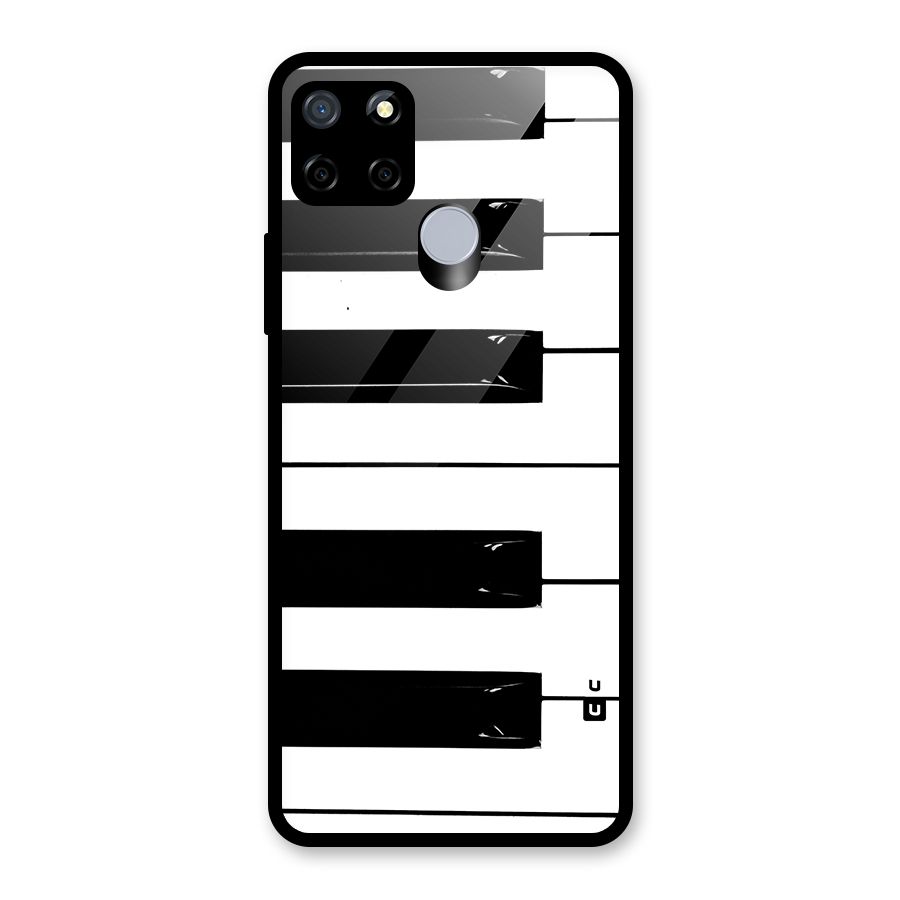 Paino Keys Printed Classy Glass Back Case for Realme C12