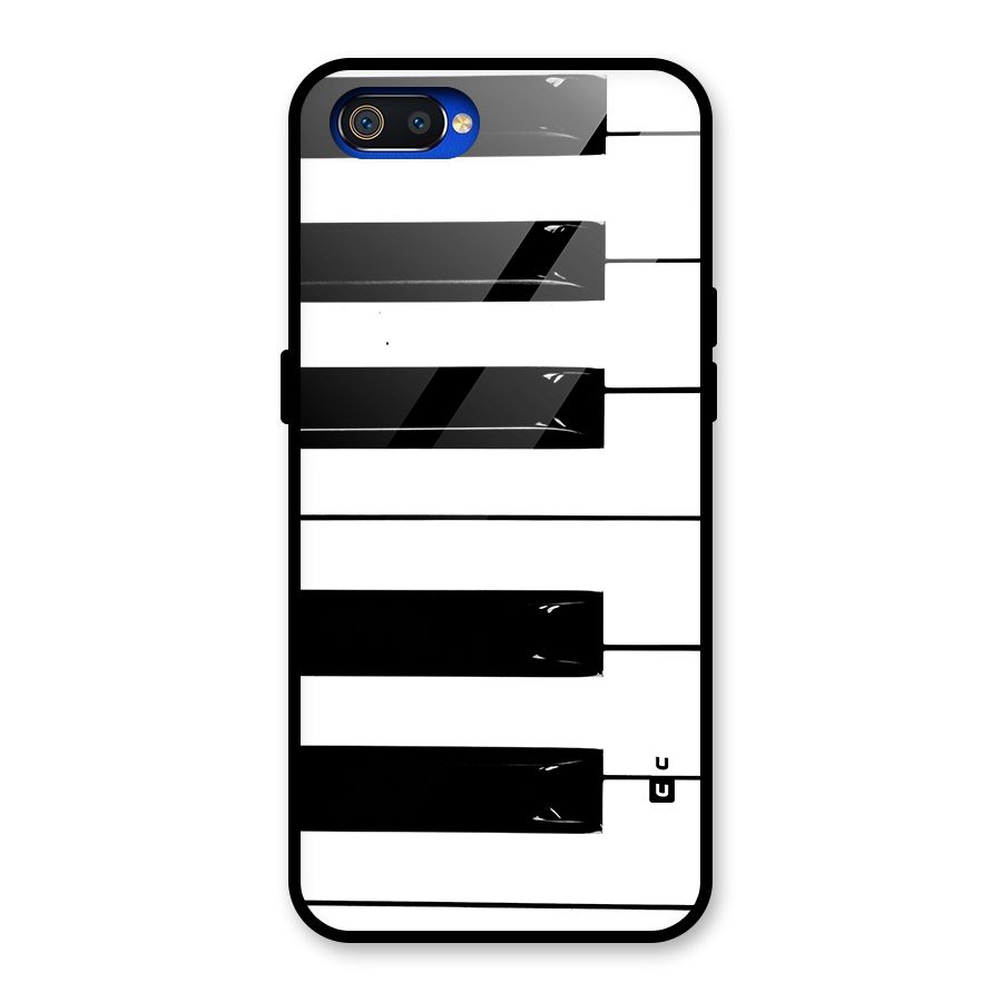 Paino Keys Printed Classy Glass Back Case for Realme C2