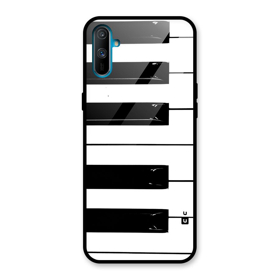 Paino Keys Printed Classy Glass Back Case for Realme C3
