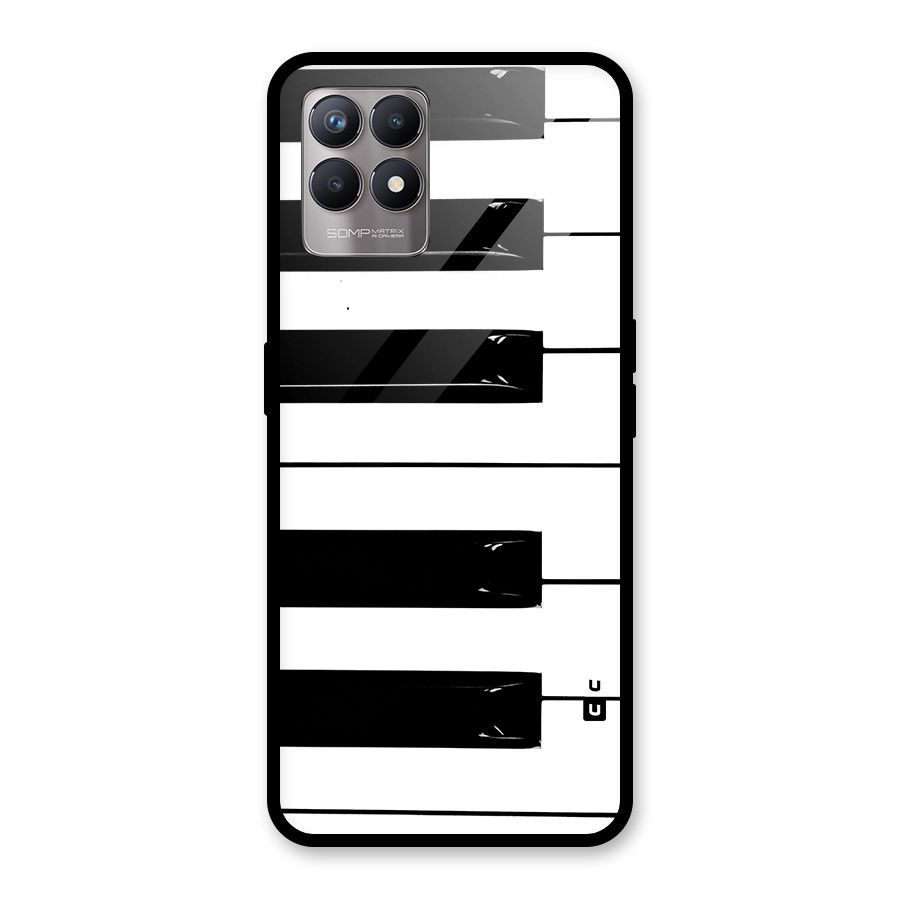 Paino Keys Printed Classy Glass Back Case for Realme Narzo 50