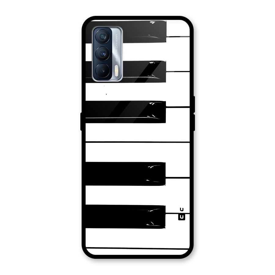 Paino Keys Printed Classy Glass Back Case for Realme X7