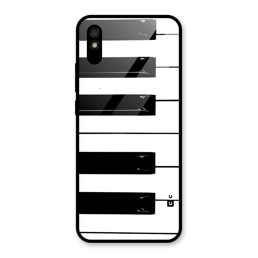 Paino Keys Printed Classy Glass Back Case for Redmi 9i