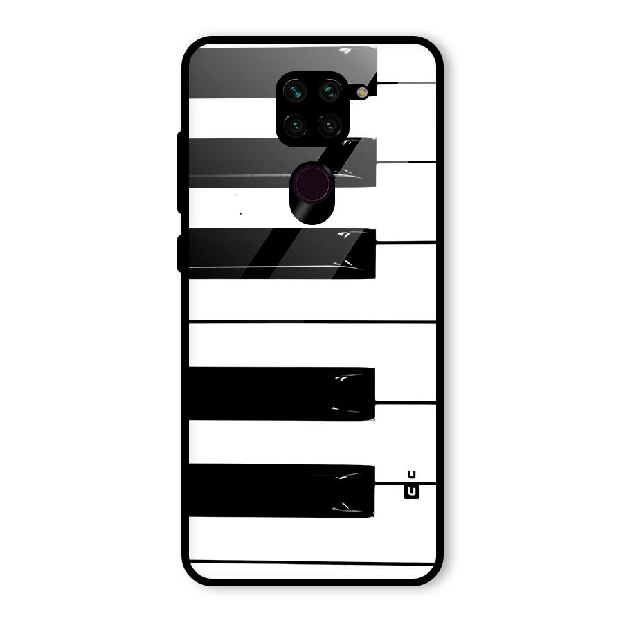 Paino Keys Printed Classy Glass Back Case for Redmi Note 9